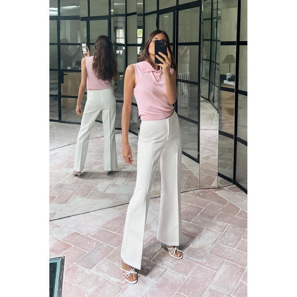 FLARED HIGH WAIST PANTS